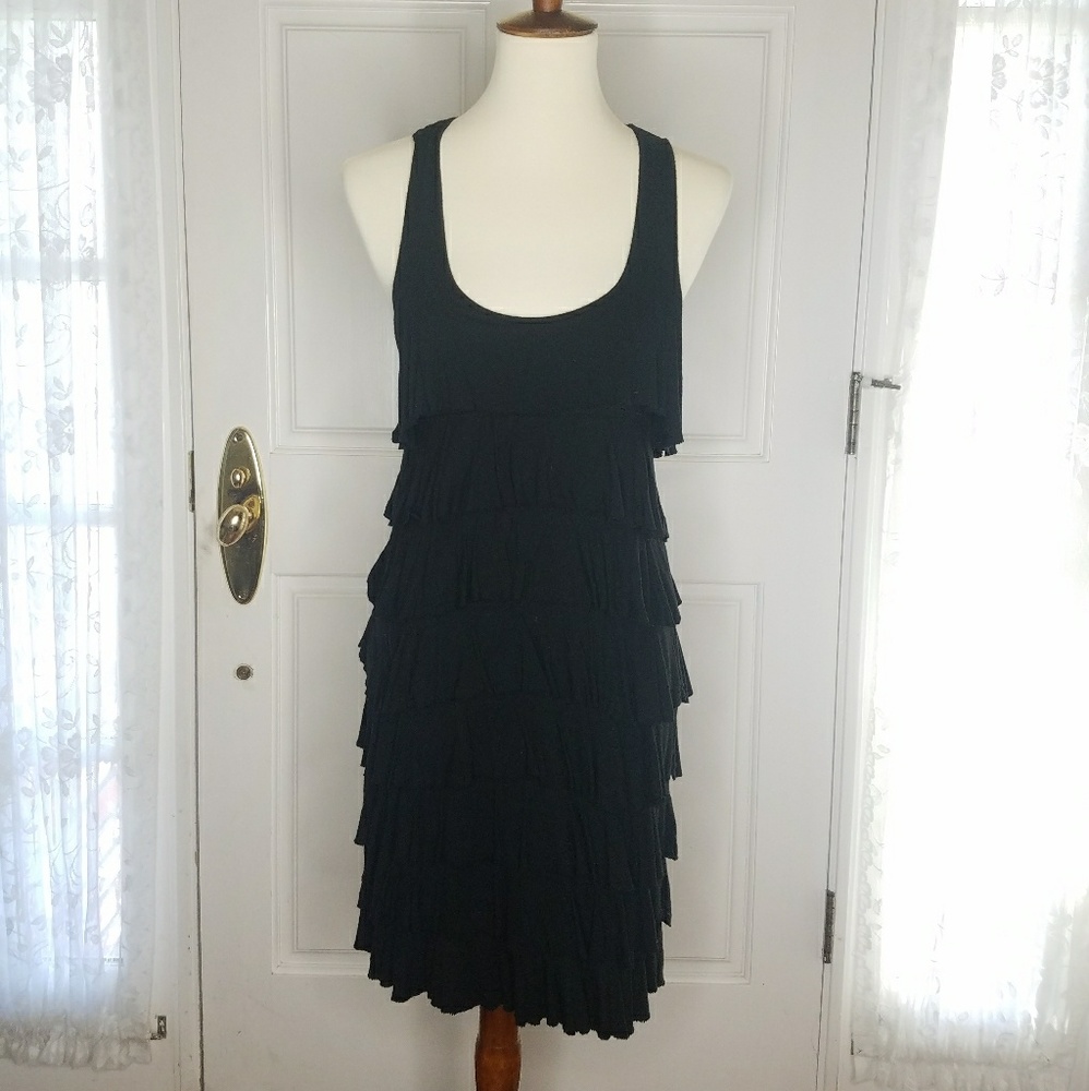 Kenneth Cole Flirty Black dress with tiered layers